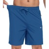 MoFiz Men's Athletic Short with Zipper Pocket Gym Exercise Training