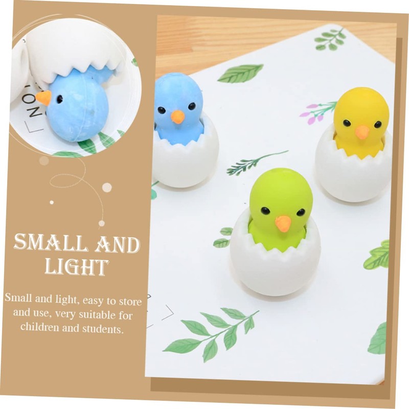 Operitacx 24pcs Shell Chick Eraser Erasers for Fun Mini Rabbit