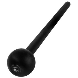 Retrospec Steel Macebell 5 to 30lbs for Men & Women Steel Mace Strength Training & Full Body Workouts, Matte Black