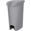Hefty 12 Gallon Trash Can, Plastic Slim Lockable Step On