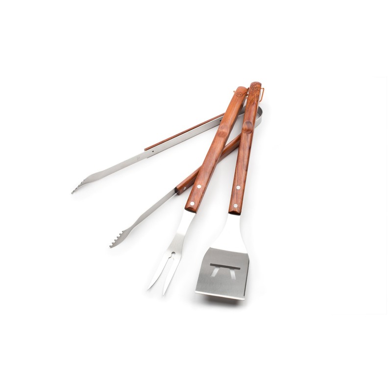 Outset QB00 BBQ, 1 EA, Rosewood 3 Piece Tool Set