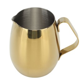 Coffee Milk Cup Stainless Steel Milk Frothing Pitcher Cappuccino Latte Art Milk Jug Cup Golden 600ml