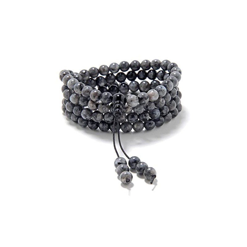 Stretchy Mala Wrist Wrap Yoga Bracelet with 108 Healing Mala