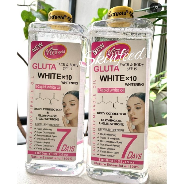 Veet Gold Gluta White Rapid White Oil Body Corrector and