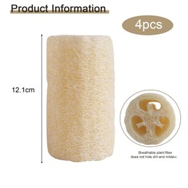 Natural Loofah Sponge, 5 Pack Organic Loofah Sponge, Organic Loofah, Organic Luffa Organic Sponge Bath Exfoliating Loofah Bath Sponge for Shower Scrubbing and Kitchen Cleaning