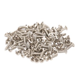 100PCS Guitar Pickguard Screws Metal Guard Plate Mounting Screw Electric Guitar Bass Accessories Silver