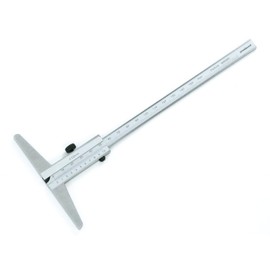 PIMALDAUM® Depth Caliper 0-150 mm Depth Gauge with 100 mm Wide Pad for Drilling Depth and Gap Depth Measurement of Workpieces