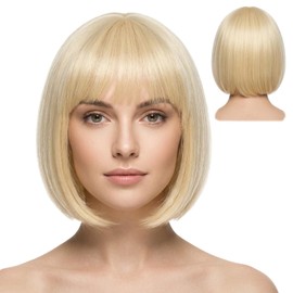 Blonde Wig, Blonde Bob Wig for Women, Short Blonde Wigs for Women for Cosplay and Social Events, Ladies Wigs UK for Style Transformations
