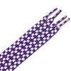 YJRVFINE Flat Checkered Shoe Laces: Wide 5/16" Patterned Shoelaces for