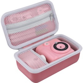 Baval for ESOXOFFORE/Dylanto/MgaoLo/Gofunly/GKTZ/WEEFUN Kids Camera Instant Print Camera Hard Carrying Storage Case,Storage Case Compatible with camera toy and Print Paper,Pink Case