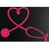 C60368 (Pink) Heart Stethoscope 7x5