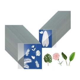 Pojedehy 62 Pcs Sun Print Paper Cyanotype Paper Kit with Acrylic Panel, A5 A6 Sun Printing Art Paper Solar Drawing Paper Sensitivity Nature Printing for Sun Print Paper Kit