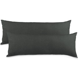 aqua-textil Classic Line Pillowcase Set of 2 40 x 200 cm Anthracite Grey Cotton Side Sleeper Pillow Cover Zip