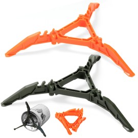 2PCS Gas Canister Stand, Foldable Gas Tank Bracket Outdoor Portable Camping Gas Bottle Holder Tripod Stand Fit for 110g / 220g /230/ 450g Canister for Hiking Picnic Cooking