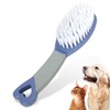 Blue Small Short Haire Dog Brush for Shedding 6.5in/16.5cm