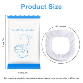 20 Pack Disposable Toilet Seat Covers Bulk, Portable Disposable Toilet Seat Covers for Travel Waterproof Potty Seat Covers Toilet Seat Mats for Outing Hotel Hospital Public Toilet (Individual Package)