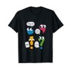 Funny Punctuation Marks Cute and Humorous Cartoon Characters T-Shirt
