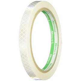 Nitto Elmate, High Intensity Prismatic Reflective Tape, 0.4 x 2.0 ft (10 mm x 5 m), White HTP10W
