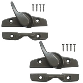 Zinc Sash Lock and Keeper fit for Andersen Sash Lock & Keeper 1968 to Present (in Stone Color - 2 Pack)