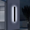 Daoseolo 39.3inch Modern Outdoor Wall Light, Black Outside LED Wall