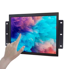 VSDISPLAY 12.1 Inch 10 Points Touch Screen Industrial LCD Monitor 1024x768 4:3 Aspect Ratio Display with Wall Mounting Brackets,Supports HD-MI/VGA/DVI Input