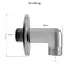 Wall Connection Elbow Chrome-Plated Brass / Connection for Hand Shower