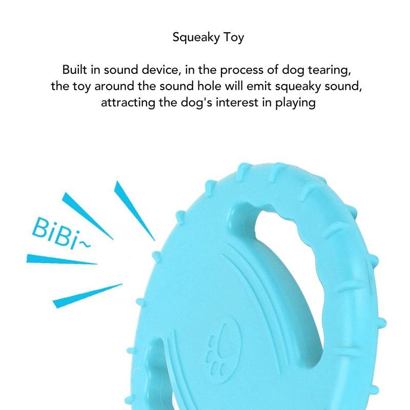 Hztyyier Dog Flying Disc, Squeaky Flexible Teeth Cleaning Flying Disc