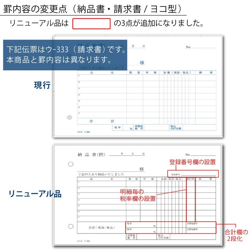 Kokuyo U-334 4-Piece Delivery Receipt Document Book, Carbonless, B6, Horizontal,