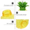 Toyvian 4pcs Pineapple Plastic Cups with Straws Beach Theme Party