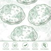 50Pcs Sage Green Floral Large Oval Paper Plates 12 x