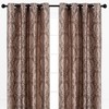 Chanasya Premium Damask Pattern Luxury Brown Curtains - 63 Inch