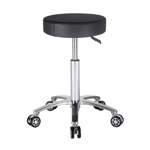 Rolling Stool Swivel Chair for Office Medical Salon Tattoo Kitchen Massage Work,Adjustable Height Hydraulic Stool with Wheels (Black)
