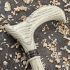 Asterom White Walking Cane - Handmade, Ergonomic, Sturdy - Wooden