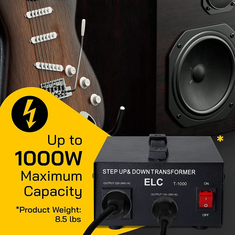 ELC T Series 1000+ Watt Voltage Converter Transformer - Step