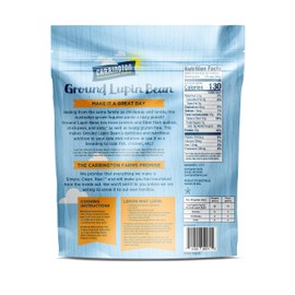 Carrington Farms - Ground Lupin Bean - Plain - 32 oz - Low Glycemic Side Dish - Keto Friendly - High Protein - Fiber Rich - Vegan - Non GMO 1g NET CARB