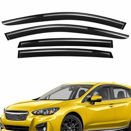 Extra Durable Window Deflectors Tape-On Window Visors Rain Guards Fit for Subaru Impreza 2017-2023 Hatchback, Sun Visors, Wind Vent for Shades, Exterior Car Accessories - 4pcs. AG0550