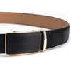 PlusZis 28"-60 "Men's Leather Ratchet Dress Belt Big And Tall