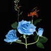 Outdoor Solar Powered LED Light Rose Flower Simulation Bee Lamp