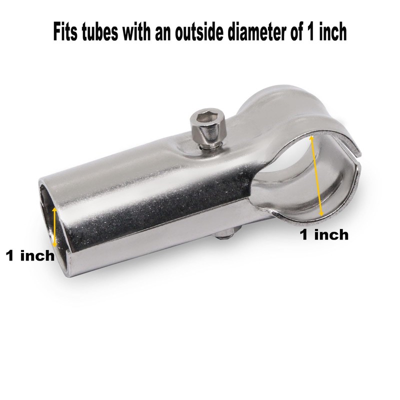 BENLIUDH Fence End Rail T Clamp 1 inch, Stainless Steel
