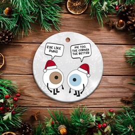MEDROC - Adorno de Navidad optometrista 2024 - Regalos de agradecimiento para el cuidado de los ojos para mujeres y hombres, regalo de agradecimiento para oftalmólogo, ortopedista, personal oftálmico,