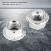 10pcs M10 x 1.25mm Hex Flange Nut Fine Serrated Thread