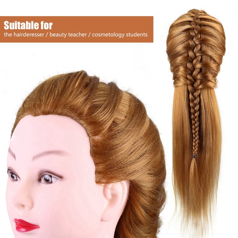 40% Real Human Hair Mannequin Head Hairdresser Training Head Cosmetology