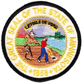 Minnesota - 3 in Round State Seal Patch