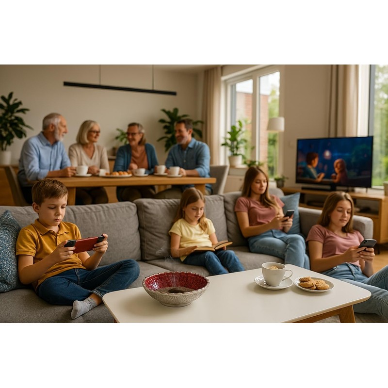 Jamu Incense Bowl Red with Peacock Pattern Aluminium Round