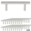 TRIXES Pack of 20 Stainless Steel 100mm Wide Cabinet Door