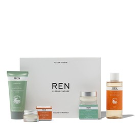 REN Clean Skincare Celebrate Your Skin Set | Limited Edition Gift Set | Christmas Set | Skincare Gift Set | Worth £56