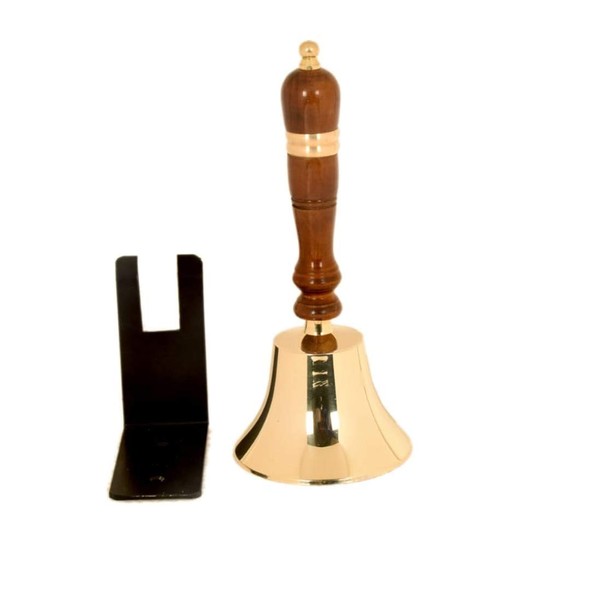 "ARSUK School Hand Bells Brass plated Shiny And Heavy Product For long Term Use (4" Solid Brass)", 1049