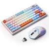 BlueFinger 75% Wireless Gaming Keyboard and Mouse with Smart Display,
