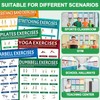 10Pcs Exercise Poster Set Workout Chart Posters for Home Gym