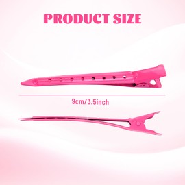 Lawie 50 Pack 3.5" Metal Alligator Hair Styling Curl Clips Hair Salon Duckbill Hair Sectioning Clips Crocodile Hair Pins Barrettes Accessories for Women Girls (Colorful)